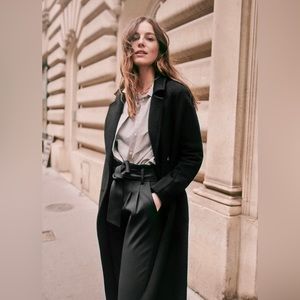 Sézane, Jim Coat, Size 38, Black